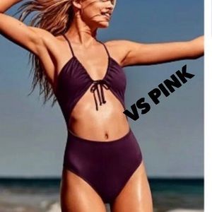 Victoria Secret PINK keyhole front-tie one-piece